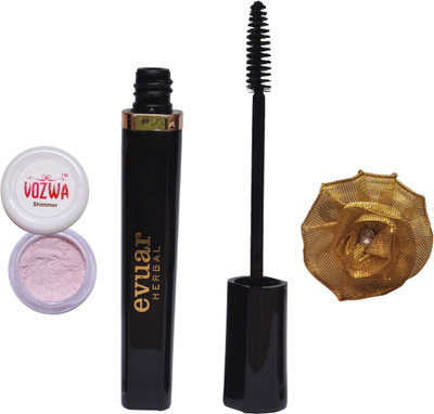 

Vozwa Light Copper Shimmer Powder, Evuar Herbal Mascara with band(Set of 3)