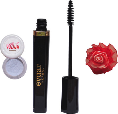

Vozwa Silver Shimmer Powder, Evuar Herbal Mascara with band(Set of 3)