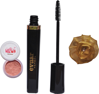 

Vozwa Copper Shimmer Powder, Evuar Herbal Mascara with band(Set of 3)