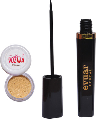 

Vozwa Golden Shimmer Powder and Evuar Herbal Eye Liner(Set of 2)