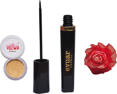 

Vozwa Golden Shimmer Powder, Evuar Herbal Eye Liner With band(Set of 3)