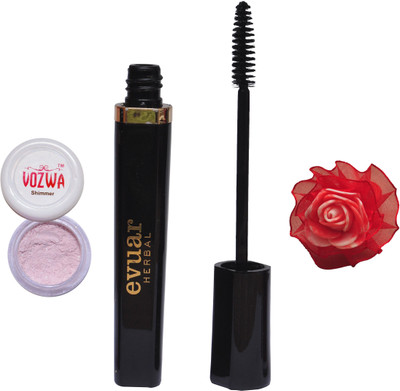 

Vozwa Light Copper Shimmer Powder, Evuar Herbal Mascara with band(Set of 3)