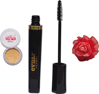 

Vozwa Golden Shimmer Powder, Evuar Herbal Mascara with band(Set of 3)