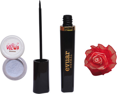 

Vozwa Silver Shimmer Powder, Evuar Herbal Eye Liner With band(Set of 3)