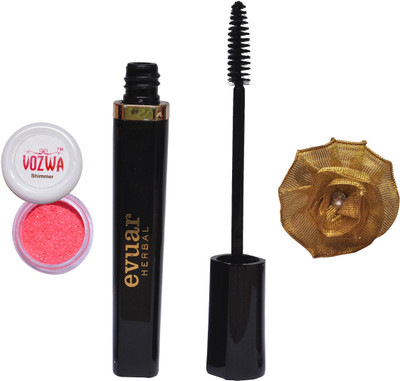 

Vozwa Red Shimmer Powder, Evuar Herbal Mascara with band(Set of 3)