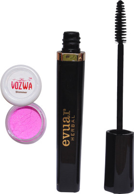 

Vozwa Pink Shimmer Powder and Evuar Herbal Mascara(Set of 2)