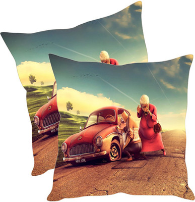 

Sleep Nature's Printed Cushions Cover(Pack of 2, 30.63 cm*30.63 cm, Multicolor)
