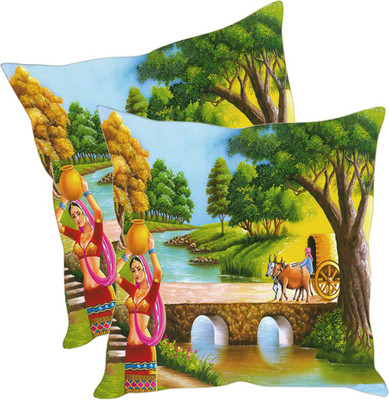 

Sleep Nature's Printed Cushions Cover(Pack of 2, 30.63 cm*30.63 cm, Multicolor)