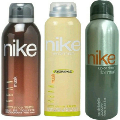 

Nike urban musk,up or down Deodorant Spray - For Men & Women(200 ml, Pack of 3)