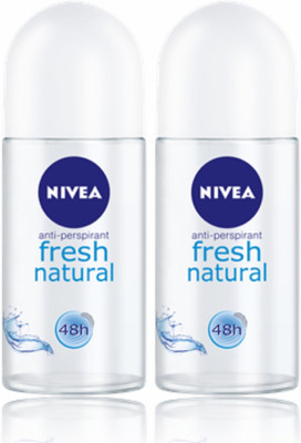 

Nivea Fresh Natural Deodorant Roll-on - For Men & Women(50 ml, Pack of 2)