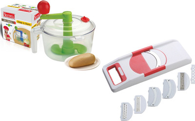 

Nestwell Atta Maker WITH Veg. Slicer Plastic Spiral Dough Maker(Multicolor)
