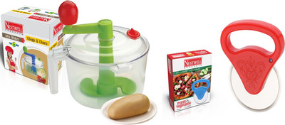 

Nestwell AATA MAKER WITH PIZZA & VEG. CUTTER COMBO Plastic Detachable Dough Maker(Multicolor)