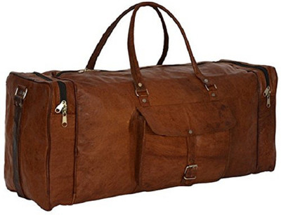 

mangalmurti Leather Bag Vintage Handmade Brown Duffle Bag Travel Duffel Bag(Brown)