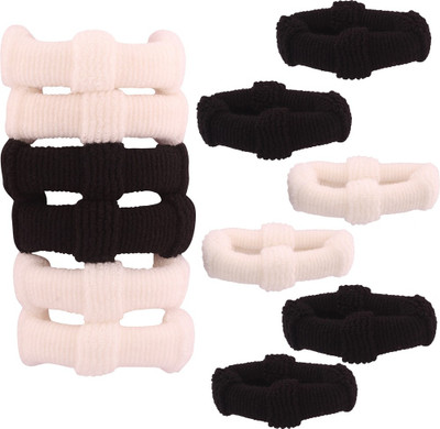 

AcccessHer Black& White Rubber Hair Band - Set of 12 Pcs Rubber Band(Black)