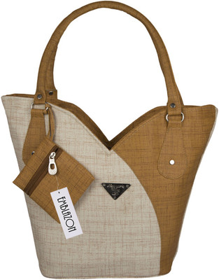 

Emblazon Hand-held Bag(Yellow, White), White;yellow
