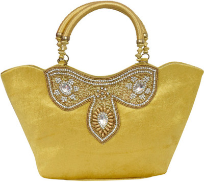 

Jewellerkaka Hand-held Bag(Yellow, Gold), Gold;yellow