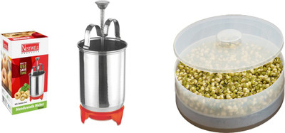 

Nestwell MENDUVADA MAKER WITH SPROUT MAKER Menduwada maker With sprout maker Multicolor Kitchen Tool Set(Multicolor)