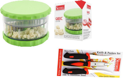 

Nestwell GARLIC & MULTI CRUSHER WITH KNIFE & PEELER Garlic & Multi Crusher WITH Knife & Peeler Multicolor Kitchen Tool Set(Multicolor)