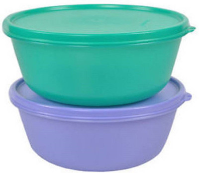 

Tupperware SS Bowl 2ltr 2 Containers Lunch Box(2 L), Green;purple