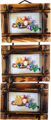 

RAINBOW PRINTS AND GIFTS Wood Photo Frame(Brown, 3 Photos)