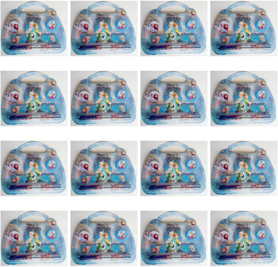 

GUBBAREY Frozen Stationery set Art Plastic Pencil Boxes(Set of 16, Multicolor)