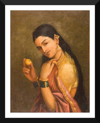 

Woman Holding A Fruit - Portrait Collection - Medium Size Premium Quality Ready To Hang Framed Paper Print(18 inch X 14 inch)