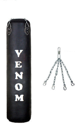 

Venom 4.5 FEET LONG , P.U MATERIAL , UNFILLED WITH CHAIN Hanging Bag(4.5, 54 kg)