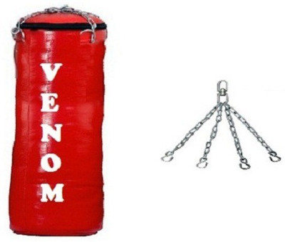 

Venom 2.5 FEET LONG , SRF - ECONOMIC MATERIAL , UNFILLED WITH CHAIN Hanging Bag(2.5, 30 kg)
