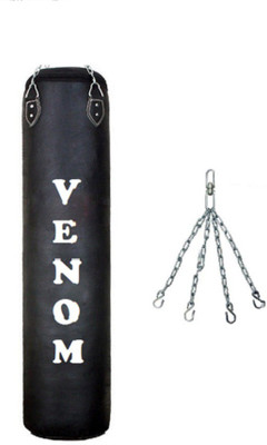 

Venom 3.5 FEET LONG , P.U MATERIAL , UNFILLED WITH CHAIN Hanging Bag(3,5, 42 kg)