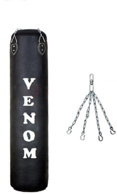 

Venom 4.0 FEET LONG , P.U MATERIAL , UNFILLED WITH CHAIN Hanging Bag(4.0, 15 kg)