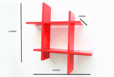 

The New Look HASHR MDF Wall Shelf(Number of Shelves - 2, Red)