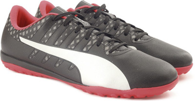 

Puma evoPOWER Vigor 4 TT Football Shoes For Men(Multicolor, Puma black-puma silver-quiet shade-bright plasma