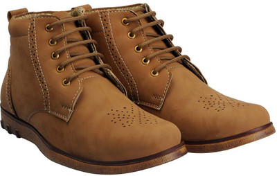 

FAUSTO Trendy Boots For Men(Brown, Cheeku
