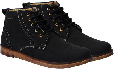 FAUSTO Trendy Boots For Men(Black