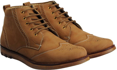 

FAUSTO Trendy Boots For Men(Brown, Cheeku