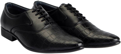 

FAUSTO Corporate Lace Up For Men(Black