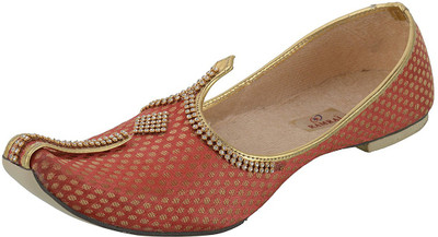 

Ramraj Silk Wedding & Sherwani Mojari Casuals For Men(Red