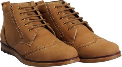 

FAUSTO Trendy Boots For Men(Brown, Cheeku