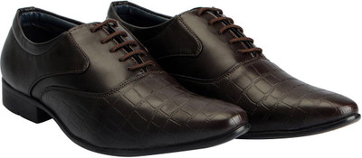 

FAUSTO Corporate Lace Up For Men(Brown
