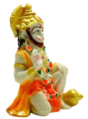 

Smstraders Ashirwaad Hanuman Decorative Showpiece - 6 cm(Polyresin, Multicolor)