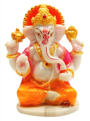 

Smstraders Ganpati Decorative Showpiece - 9.5 cm(Polyresin, Multicolor)
