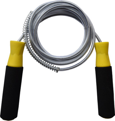 

Triumph Warrior 8mm Yellow PVC Coated Beaded Skipping Rope(Yellow, Length: 274 cm)