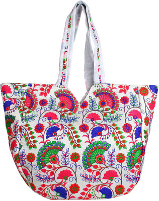 

Saashiwear Women Casual White Polyester Shoulder Bag