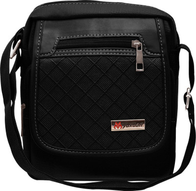 

tap fashion Men Casual Black PU Sling Bag