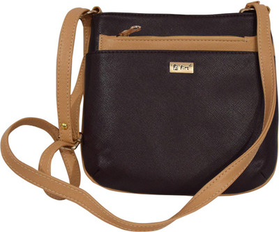 

Jewellerkaka Women Formal Brown Genuine Leather, Silk Sling Bag