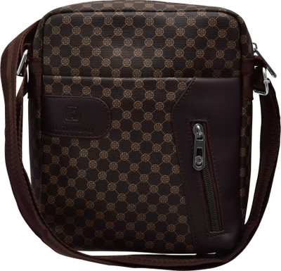 

tap fashion Men Casual Brown PU Sling Bag