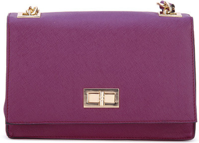 

Call It Spring Women Casual Purple Genuine Leather Sling Bag