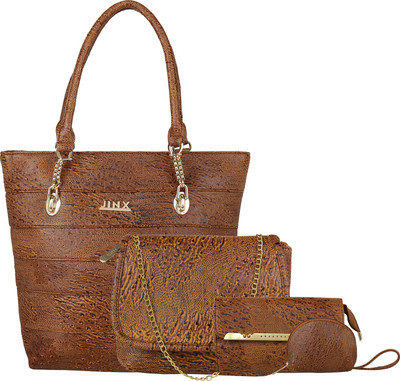 Jinx Women Casual Brown PU Tote