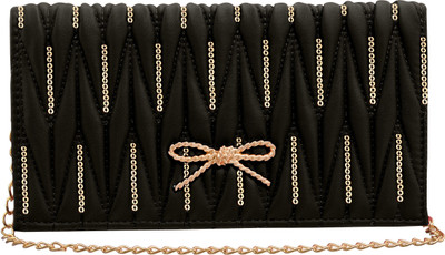 

tap fashion Women Evening/Party Black PU Sling Bag