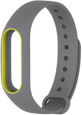 

Shopizone Silicone Strap For Xiaomi MiBand2 Wristband Grey Yellow Color Smart Band Strap(Yellow)